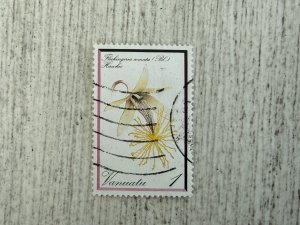 Vanuatu #323 Used, 1v, Orchids, 2024 SCV $0.70