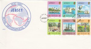 Jersey 1980,  Operation Drake , set of 6 on FDC