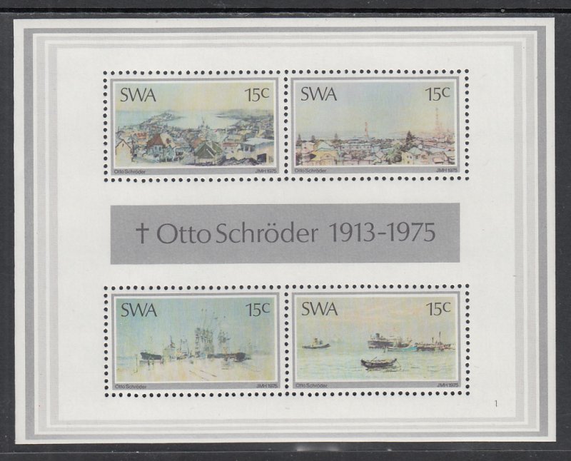 South West Africa 383a Paintings Souvenir Sheet MNH VF