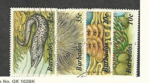 Barbados, Postage Stamp, #645a, 643d, 648d, 650d  Used, 1987 Fish