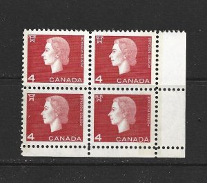 CANADA - 1962 QE II CAMEO LOWER RIGHT PB - TAGGED - SCOTT 404iii - MNH