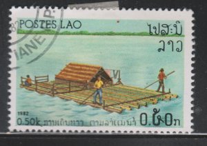 Laos 393 River Vessels 1982