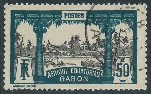 Gabon, Sc #66, 50c Used