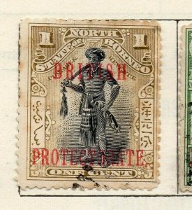 North Borneo 1901 Early Issue Fine Used 1c. Optd NW-113842