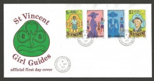 1977 St Vincent 50th anniv Girl Guides FDC