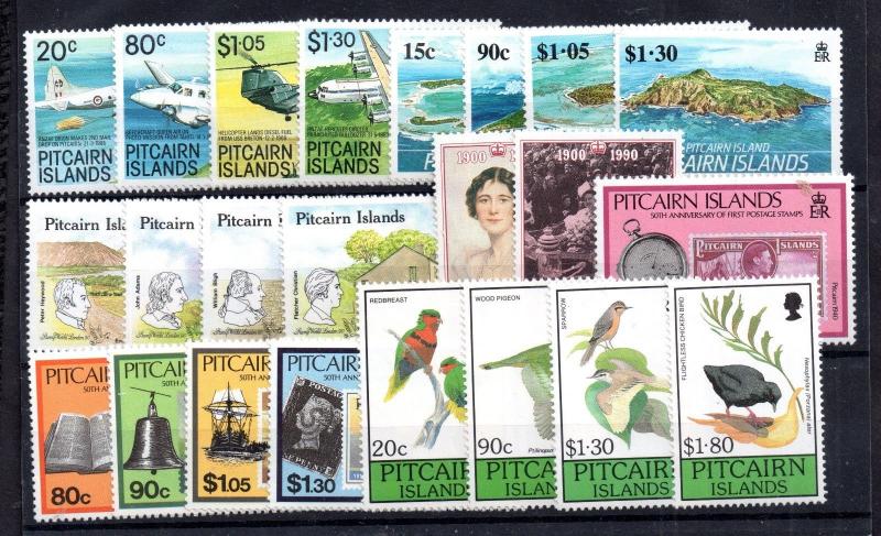 Pitcairn Islands 1989-90 6 x MNH sets SG348-388 WS7341