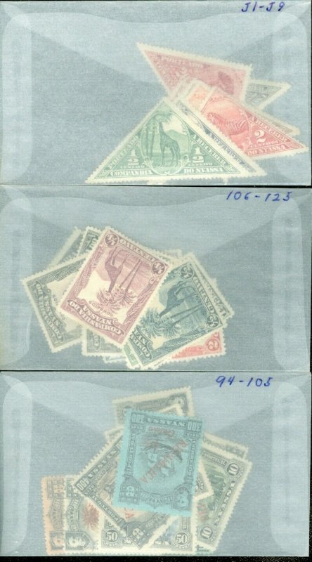 EDW1949SELL : NYASSA 1921-24 Scott #94-105, 106-25, J1-9 Cplt set VF MOG Cat $51