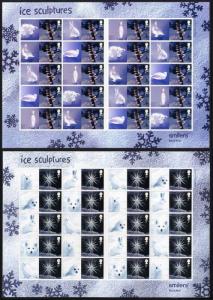 GB QEII Smiler Sheet ICE SCULPTURES Arts  2003 LS15/16 Superb MNH