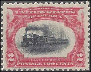 295 Mint,OG,NH... SCV $37.50... Fast Train... VF/XF