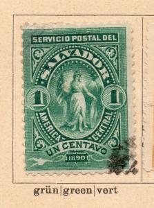 Salvador 1890 Early Issue Fine Used 1c. 252153