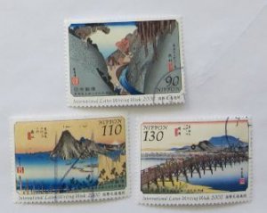Japan  2000 Scott #2744-2746 Intl. Letter writing week - used