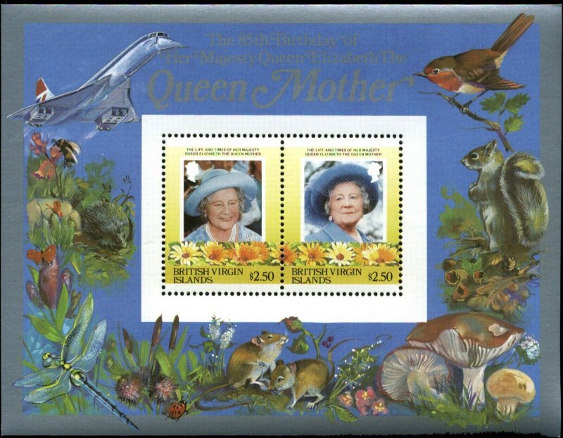 British Virgin Islands Scott #519 Mint Never Hinged  Queen Mother 85th Birthday 