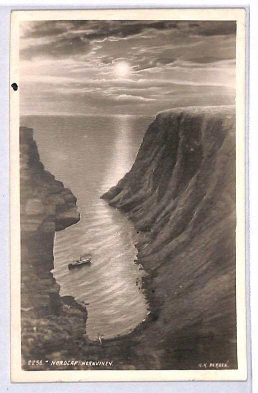 NORWAY Polar Sea Card ARCTIC *NORDKAPP* Cachet 1930 North Cape USA {samwells}PH6