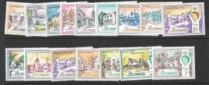 BERMUDA SG163/77 1962 DEFINITIVES TO 5/- MTD MINT