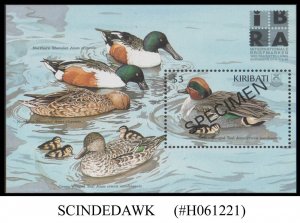 KIRIBATI - 1999 IBRA '99 . BIRDS DUCKS - MIN/SHT MNH SPECIMEN