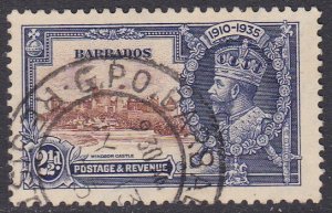 Barbados Sc #188 Used; Mi #150 Silver Jubilee