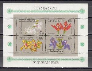 Malawi, Scott cat. 117 A. Orchids s/sheet.