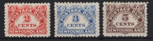 Newfoundland 1939 Postage Dules perf 10 2c, 3c, 5c, fine mint c329