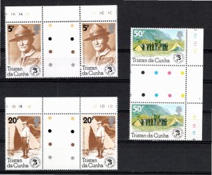 Tristan da Cunha 1982 MNH Sc 314-6 gutter pairs-2