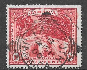 Jamaica 31: 1d Llandovery Falls, used, F-VF