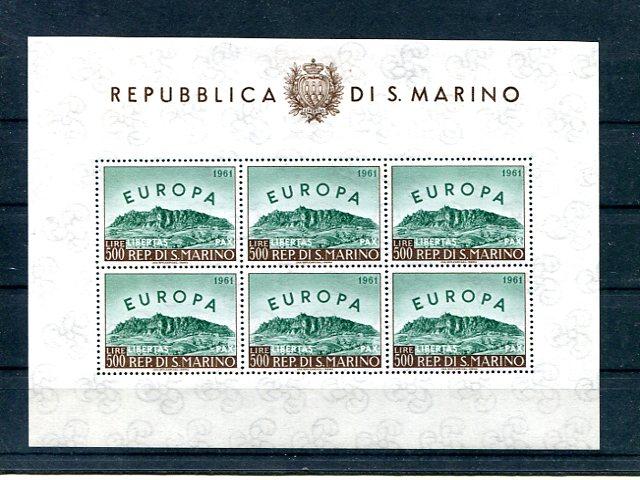 San Marino  Europa 1961 Mint VF NH Block of 6