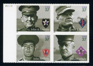 US Stamp #3961-3964 Distinguished Marines 37c - Block of 4 - MNH - CV $4.00 