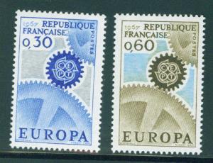 France Scott 1178-9 MNH** Europa 1967  set