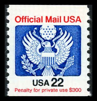 USA O136 Mint (NH) Low Gloss Gum