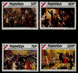 Rwanda 1342-5 MNH Art, French Revolution