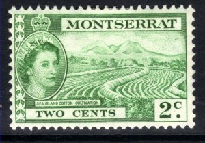 Montserrat 1953 QE2 2ct Green Sea Island Cotton MM SG 138 ( C792 ) 