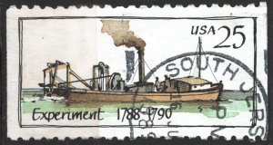 SC#2405 25¢ Steamboats: Experiment Booklet Single (1989) Used