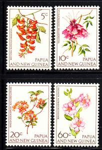 Papua New Guinea MNH Scott #228-#231 Set of 4 Flowers - rhododendrons