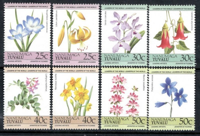 TUVALU - Nanumaga 33-36 MNH VF Flowers Complete set