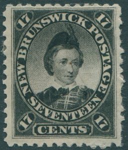 New Brunswick 1860 SG19 17c black Prince Of Wales KEVII #2 MH