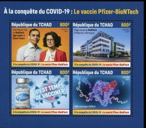 CHAD  2021 PFIZER-BIONTECH VACCINE SHEET MINT NEVER HINGED