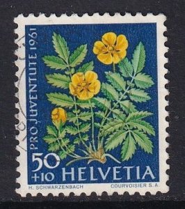 Switzerland  #B312  used 1961  pro juventute silverweed 50c