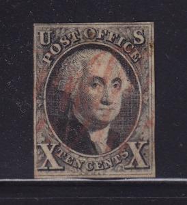 2 F-VF used neat Red grid cancel with rich color cv $ 875 ! see pic !