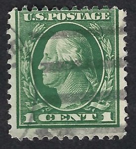 United States #498 1¢ George Washington (1917-19). Green. Perf. 11. Good. Used.