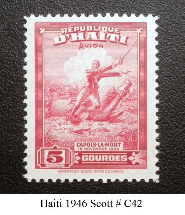 HAITI 1946 STAMP SCOTT # C42. UNUSED.