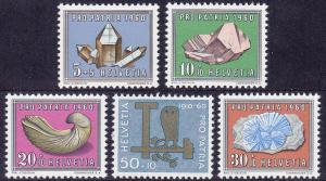 Switzerland - 1960 - Scott #B292-96 - MNH - Minerals