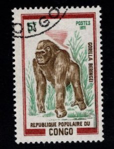 Congo People's Republic Scott 272 Used  favor canceled Gorilla stamp