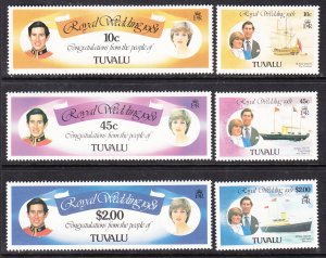 Tuvalu 157-162 Royal Wedding MNH VF
