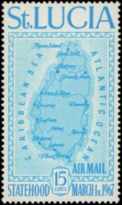 1967 St. Lucia #C1, Complete Set, Never Hinged