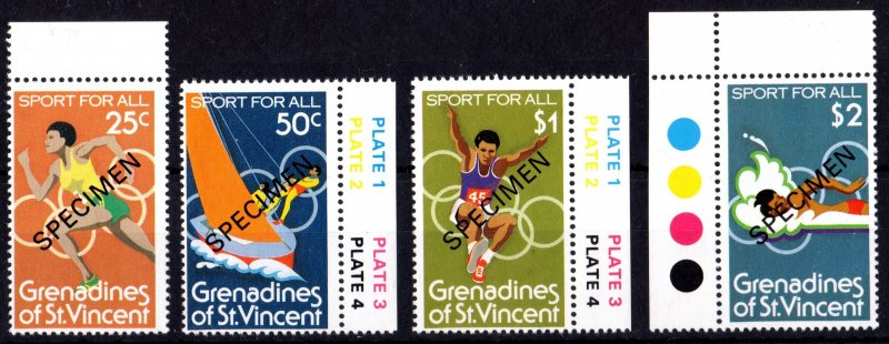 St.Vincent Grenadines 1980 Sc#190/193 OLYMPICS Set (4) SPECIMEN MNH