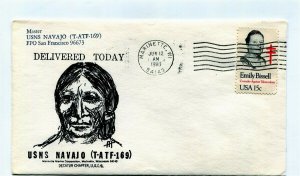 US Naval Ship Cover - USNS NAVAJO (T-ATF-169) 1980