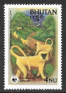 Bhutan # 416 - Golden Langur Group - MNH.....{KZw6}