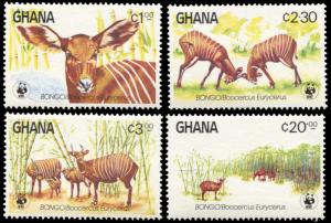 Ghana 927-930, MNH, Bongo World Wildlife Fund