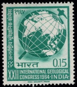 India Scott 395 MNH** 1974   Globe stamp