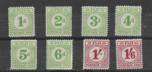 Fiji Sc #J12-J19 set of 8 dues OG VF