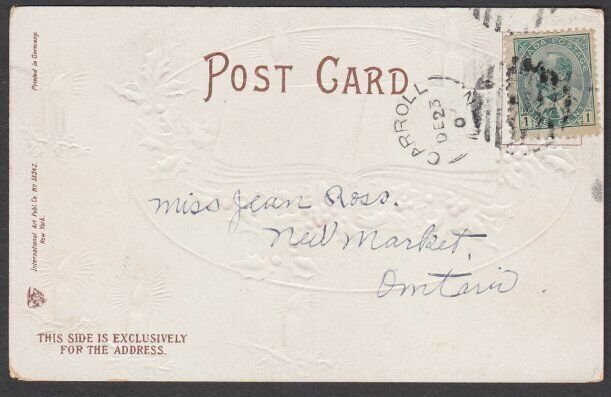 CANADA 1904 Postcard CARROLL / MAN cds......................................U372